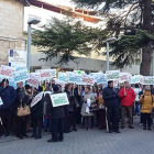 Las protestas en defensa de la sanidad pública en la Ribera del Duero también sirven para reivindicar el nuevo hospital de Aranda de Duero.-L.V.