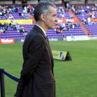 Carlos Terrazas antes del encuentro contra el Real Valladolid.-