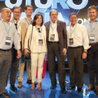 La delegación del PP de Burgos posa en Madrid al inicio de la Conferencia Política.-ECB
