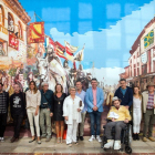 Inauguración del mural del Cid, a cargo del Gremio de Aristas Plásticos (GAP) de Burgos, en la calle de La Puebla. TOMÁS ALONSO