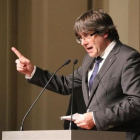 Carles Puigdemont, en un acto en Bruselas.-LAURA POUS (ACN)