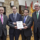 Los rectores de las universidades de Valladolid, León y Burgos con el presidente del CES.-SANTI OTERO