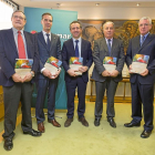 Jorge Jordana, Raúl Jesús Ortega, Eduardo Baamonde, Bartolomé Viudez y Manuel Gutiérrez, en la presentación.-PABLO REQUEJO