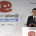 El cabeza de lista de Ciudadanos para el 20-D, Albert Rivera, en el foro Primera Plana de EL PERIÓDICO.-JULIO CARBÓ