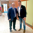 Maurizio Gherardini posa junto a AlbanoMartínez antes del comienzo del máster.-ECB