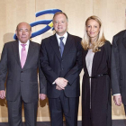 De izda a dcha: Jesús Pascual, José Antolín, Ernesto Antolín -actual presidente del grupo-, María Helena Antolín y José Manuel Temiño.-ECB