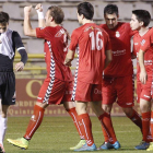 La Cultural Leonesa celebra uno de los goles conseguidos en El Plantío el pasado 24 de enero.-SANTI OTERO