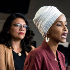 Las congresistas demócratas de los Estados Unidos, Ilhan Omar y Rashida Tlaib.-EFE