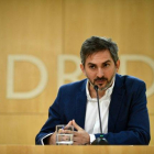 El delegado de Familias, Igualdad y Bienestar social, José Aniorte, tras la junta de Gobierno.-