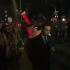 Disturbios en las calles durante un mitin de Trump en Nuevo México.-
