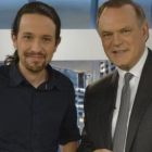Iglesias y Piqueras, hoy, en Telecinco-EL PERIÓDICO