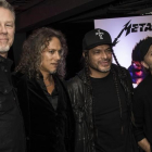 James Hetfield, Kirk Hammett, Robert Trujillo y Lars Ulrich, en Londres el jueves.-AP / VIANNEY LE CAER