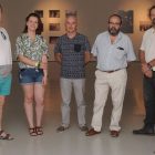 De i. a d., Javier Álvarez Cobb, Iris Justo, Víctor Ludeña, Julián Vega, Regue Fernández y Estela Rojo, en el CAB.-Israel L. Murillo