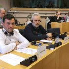 Juan José Asensio y Marco Antonio Manjón ayer en la Comisión de Peticiones del Parlamento Europeo.-ECB
