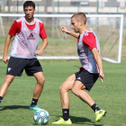 Imagen de un entrenamiento del CD Mirandés en la presente semana-CD MIRANDÉS