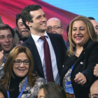 Pablo Casado durante la convención nacional del PP, en enero del presente año.-DAVID CASTRO