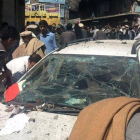 Lugar donde se ha registrado el atentado en la localidad paquistaní de Parachinar.-AFP