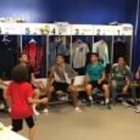 El hijo de Marcelo, en el vestuario blanco.-TWITTER