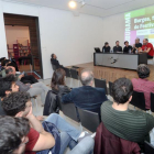 Rami Molinero, Héctor Aguilar, Rubén de Miguel, Javier Ajenjo y Diego Serrano, de i. a d., hablaron de la realidad que viven los festivales.-Israel L. Murillo