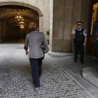 Ada Colau entrando al Ayuntamiento de Barcelona, el pasado 28 de julio.-JULIO CARBÓ