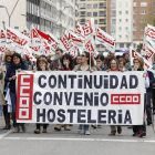 Manifestación de los trabajadores de Hostelería, sector con el convenio prorrogado desde 2012.-RAÚL G. OCHOA