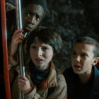 Los cuatro niños protagonistas de 'Stranger things'.-NETFLIX