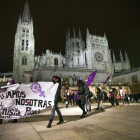 Imagen de la movilización del 8 M hoy en Burgos. TOMÁS ALONSO.