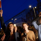 Cientos de personas participan en una protesta en Polonia-ADAM WARZAWA
