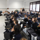 El empresario Julián Alonso, durante la charla que impartió en Concepcionistas.-ISRAEL L. MURILLO