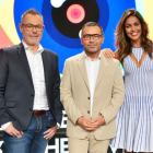 Los presentadores de 'Gran Hermano 17' en Tele 5: Jordi González, Jorge Javier Vázquez y Lara Álvarez.-
