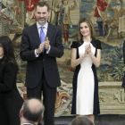 Amaya Arzuaga tras recoger su premio de manos del rey Felipe VI.-ICAL