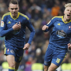 Aspas y Wass, dos de los peligros del Celta ante el Madrid.-EFE / BALLESTEROS