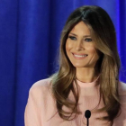 Melania Trump, en su discurso en el Main Line Sports Center, en Berwyn (Pensilvania), el 3 de noviembre.-AP / PATRICK SEMANSKY
