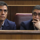 Pedro Sánchez y Patxi López, el pasado 26 de octubre en el Congreso de los Diputados.-EFE / BALLESTEROS