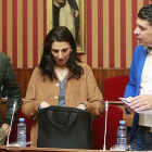 Los concejales de Ciudadanos, Jesús Ortego, Gloria Bañeres y Vicente Marañón.-RAÚL G. OCHOA