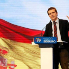 Pablo Casado, en un mitin en Alicante, este sábado.-EFE / MANUEL LORENZO