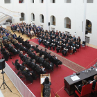 Imagen del patio institucional del Palacio de Justicia que acogió ayer el acto de apertura del año judicial.-ISRAEL L. MURILLO