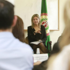 Mercedes Rodríguez durante su intervención en el ciclo Charlas en la UBU ‘Modelos de éxito en la empresa’.-RAÚL G. OCHOA