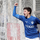 Omar Álvarez celebra el gol conseguido la pasada campaña con el Socuéllamos.-