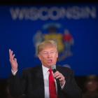 Donald Trump, en un acto de campaña en Wisconsin, el miércoles.-AFP / SCOTT OLSON