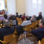Imagen de la charla celebrada ayer en elInstitutoCastellano y Leonés de la Lengua.-RAÚL G. OCHOA