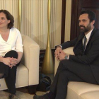 La alcaldesa de Barcelona y el presidente del 'Parlament'.-