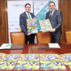 Germán Martínez (Cajaviva) y Leví Moreno (UBU Aparejadores) presentaron ayer la jornada-Israel L. Murillo