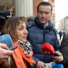 La psicóloga a la salida de los juzgados.-ICAL