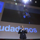 El presidente de Ciudadanos, Albert Rivera, durante el acto de presentación en Madrid del segundo gran eje del programa económico de Ciudadanos.-Foto: ZIPI / EFE