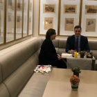 Ada Colau y Pedro Sánchez, durante la reunión que han mantenido este viernes.-MONCLOA