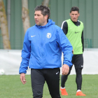 Nacho Fernández durante un entrenamiento en Castañares.-ISRAEL L. MURILLO