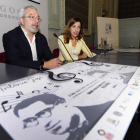 Martínez junto a la presidenta del IMC, Nuria Barrio, durante la presentación del certamen.-ISRAEL L. MURILLO