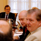 El presidente del Gobierno en funciones, Mariano Rajoy, en la última reunión de su consejo de ministros.-JUAN MANUEL PRATS