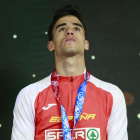 Jesús Gómez con el bronce logrado en el Europeo.-RFEA